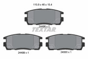 2449801 Sada brzdových destiček, kotoučová brzda epad TEXTAR