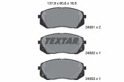 2450101 Sada brzdových destiček, kotoučová brzda epad TEXTAR