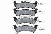 2450601 Sada brzdových destiček, kotoučová brzda TEXTAR