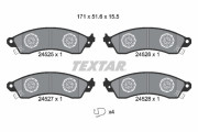 2452501 Sada brzdových destiček, kotoučová brzda TEXTAR