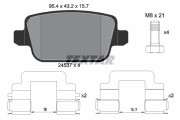 2453703 Sada brzdových destiček, kotoučová brzda epad TEXTAR
