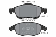 2453801 Sada brzdových destiček, kotoučová brzda epad TEXTAR