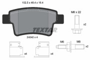 2454001 Sada brzdových destiček, kotoučová brzda epad TEXTAR