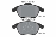 2455701 Sada brzdových destiček, kotoučová brzda epad TEXTAR
