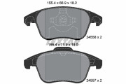 2455801 Sada brzdových destiček, kotoučová brzda epad TEXTAR