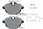 2456181 Sada brzdových destiček, kotoučová brzda Lightweight Technology TEXTAR