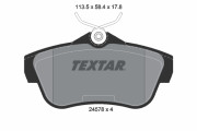 2457803 Sada brzdových destiček, kotoučová brzda epad TEXTAR