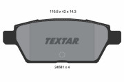 2458102 Sada brzdových destiček, kotoučová brzda TEXTAR