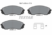 2459701 Sada brzdových destiček, kotoučová brzda epad TEXTAR