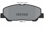 2460101 Sada brzdových destiček, kotoučová brzda TEXTAR