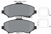2460402 Sada brzdových destiček, kotoučová brzda epad TEXTAR