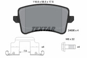 2460682 Sada brzdových destiček, kotoučová brzda Lightweight Technology TEXTAR