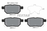2461001 Sada brzdových destiček, kotoučová brzda TEXTAR