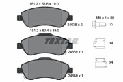 2463801 Sada brzdových destiček, kotoučová brzda epad TEXTAR
