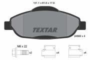 2466001 Sada brzdových destiček, kotoučová brzda epad TEXTAR