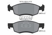 2467301 Sada brzdových destiček, kotoučová brzda epad TEXTAR