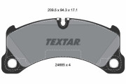 2468501 Sada brzdových destiček, kotoučová brzda TEXTAR