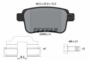 2469201 Sada brzdových destiček, kotoučová brzda TEXTAR