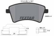 2469301 Sada brzdových destiček, kotoučová brzda epad TEXTAR