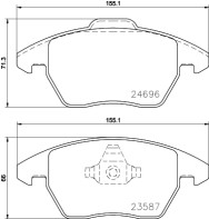 2469681 Sada brzdových destiček, kotoučová brzda Lightweight Technology TEXTAR