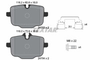 2470381 Sada brzdových destiček, kotoučová brzda Lightweight Technology TEXTAR