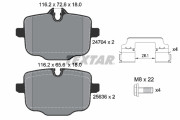 2470401 Sada brzdových destiček, kotoučová brzda epad TEXTAR