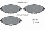 2473806 Sada brzdových destiček, kotoučová brzda epad TEXTAR