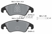2474302 Sada brzdových destiček, kotoučová brzda TEXTAR