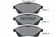 2475001 Sada brzdových destiček, kotoučová brzda epad TEXTAR