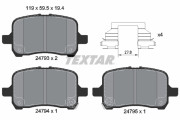 2479301 Sada brzdových destiček, kotoučová brzda epad TEXTAR