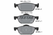 2479601 Sada brzdových destiček, kotoučová brzda epad TEXTAR