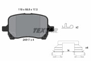 2481701 Sada brzdových destiček, kotoučová brzda epad TEXTAR