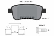2482001 Sada brzdových destiček, kotoučová brzda epad TEXTAR
