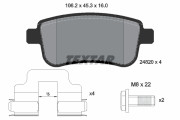 2482002 Sada brzdových destiček, kotoučová brzda epad TEXTAR
