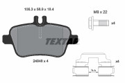2484801 Sada brzdových destiček, kotoučová brzda epad TEXTAR