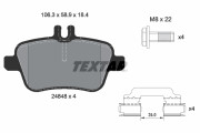 2484805 Sada brzdových destiček, kotoučová brzda epad TEXTAR