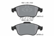 2487001 Sada brzdových destiček, kotoučová brzda epad TEXTAR