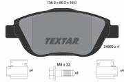 2488301 Sada brzdových destiček, kotoučová brzda epad TEXTAR