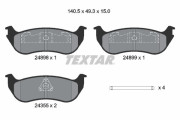 2489803 Sada brzdových destiček, kotoučová brzda TEXTAR