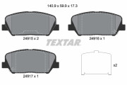2491501 Sada brzdových destiček, kotoučová brzda epad TEXTAR