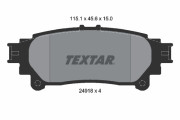 2491801 Sada brzdových destiček, kotoučová brzda TEXTAR