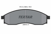 2491901 Sada brzdových destiček, kotoučová brzda TEXTAR