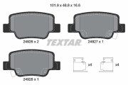 2492601 Sada brzdových destiček, kotoučová brzda epad TEXTAR