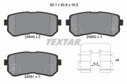 2494901 Sada brzdových destiček, kotoučová brzda epad TEXTAR