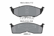 2495301 Sada brzdových destiček, kotoučová brzda epad TEXTAR