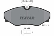 2497101 Sada brzdových destiček, kotoučová brzda TEXTAR