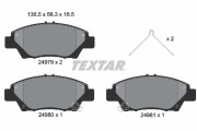 2497901 Sada brzdových destiček, kotoučová brzda TEXTAR