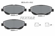 2500601 Sada brzdových destiček, kotoučová brzda epad TEXTAR