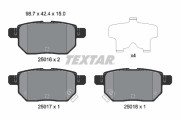 2501601 Sada brzdových destiček, kotoučová brzda TEXTAR
