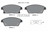 2503481 Sada brzdových destiček, kotoučová brzda Lightweight Technology TEXTAR